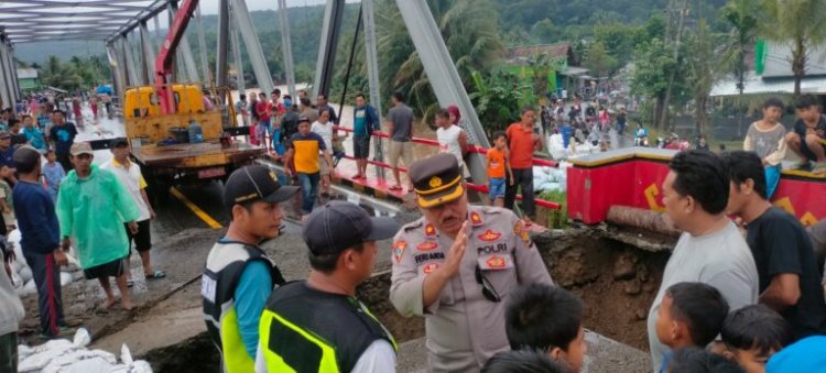 Polres Lampung Barat Tanggap Darurat Bencana Alam, Tanah Longsor dan Banjir