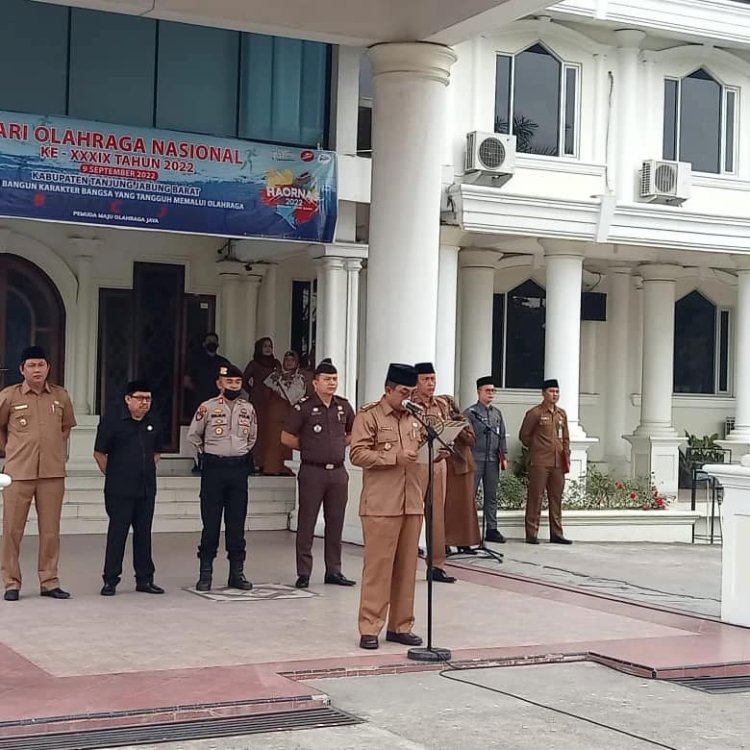Pemerintah Kabupaten Tanjung Jabung Barat gelar upacara Peringatan Hari Olahraga Nasional (Haornas) ke-39