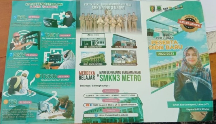 SMK Negeri 3 Metro. Buka Pendaftaran Siswa/i Tahap Awal Ajaran Tahun 2022-2023