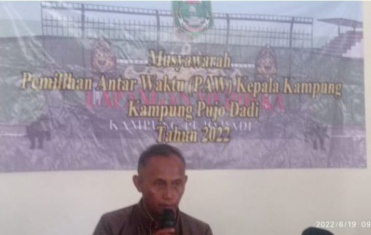 Camat Trimurjo Hadiri Pemilihan Kepala Kampung Pujo Dadi Kecamatan Trimurjo Kabupaten Lampung Tengah