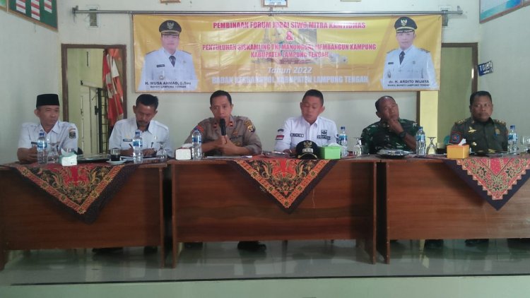 Jajaran Polres Lampung Tengah, Polda Lampung melaksanakan Sosialisasi Perpol 01 Tahun 2021 tentang Polisi Masyarakat