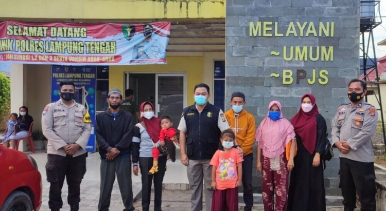 Sambut HUT  Bhayangkara Ke 76 Polres Lampung Tengah Lakukan Baksos 2 Anak Operasi Bibir Sumbing Di Polda Lampung