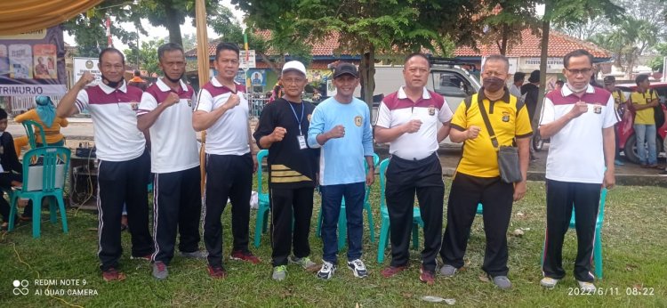 Semarakkan HUT Kabupaten Lamteng Ke 76 , Camat Trimurjo Adakan Lomba Senam Dan Futsal