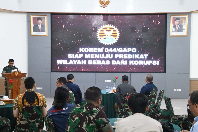 Korem 044/Gapo mengadakan acara Launching Aplikasi Korem menuju WBK.