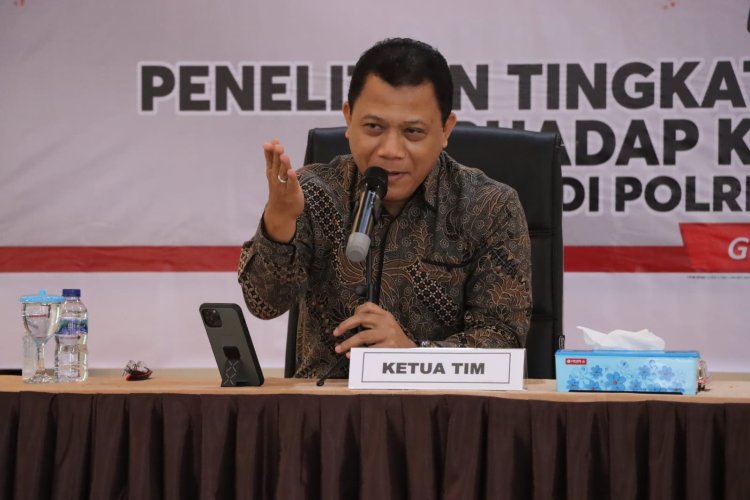 Tim Puslitbang Polri Lakukan Penelitian Tingkat Kepercayaan Masyarakat Terhadap Kinerja Polri Di Polres Lampung Tengah