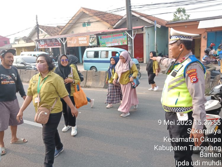 Giat Gatur Lalin Init Lantas Polsek Cikupa dan Lantas Polresta Tangerang