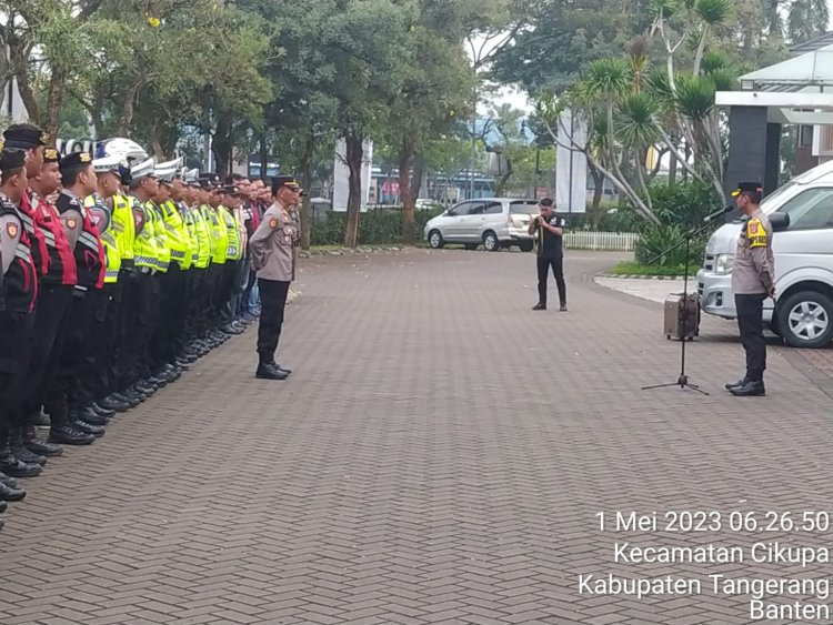 Apel Gabungan pengamanan antisipasi Hari Buruh Internasional / May Day tahun 2023 di Darkum Polresta Tangerang