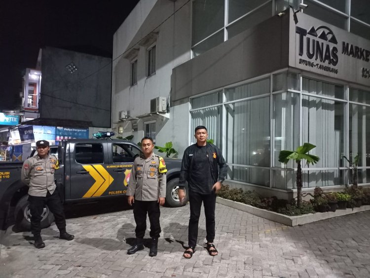 Pawas Ipda Syaiful Rusdiyansyah, SH Kanit IK bersama Anggota Polsek Cikupa Polresta Tangerang Melaksanakan Patroli Mobile