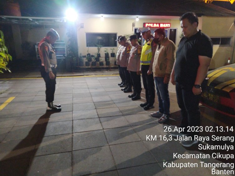 Apel Malam Cipkon Antisipasi Guantibmas di Mako Polsek Cikupa dipimpin Pawas IPDA Mahdi SH Polsek Cikupa Polresta Tangerang.