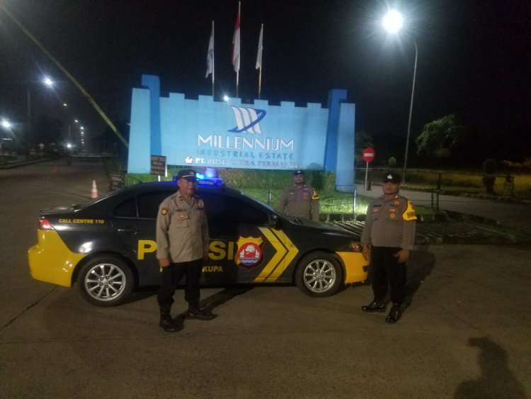 Pawas Ipda Agus Lili S bersama Anggota Polsek Cikupa Polresta Tangerang Melaksanakan Patroli Mobile