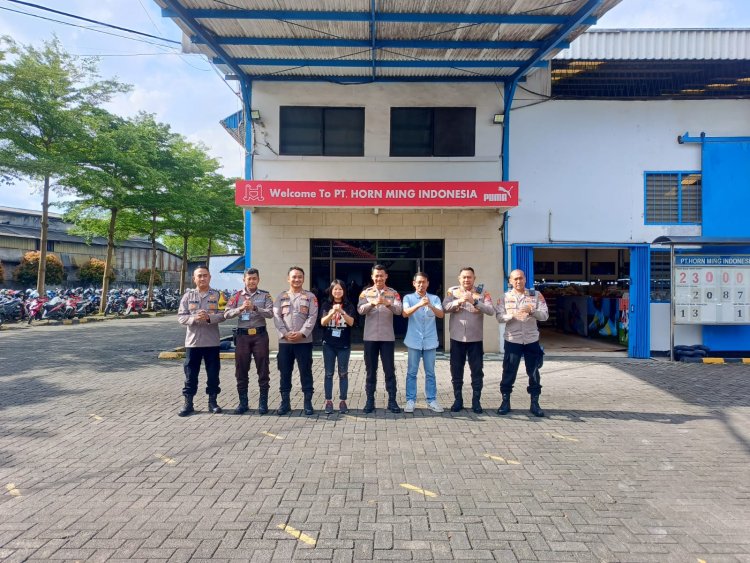 Kunjungan Kerja Kapolresta Tangerang di Dampingi Kapolsek Cikupa Ke PT Horn Ming Indonesia Cikupa Tangeran
