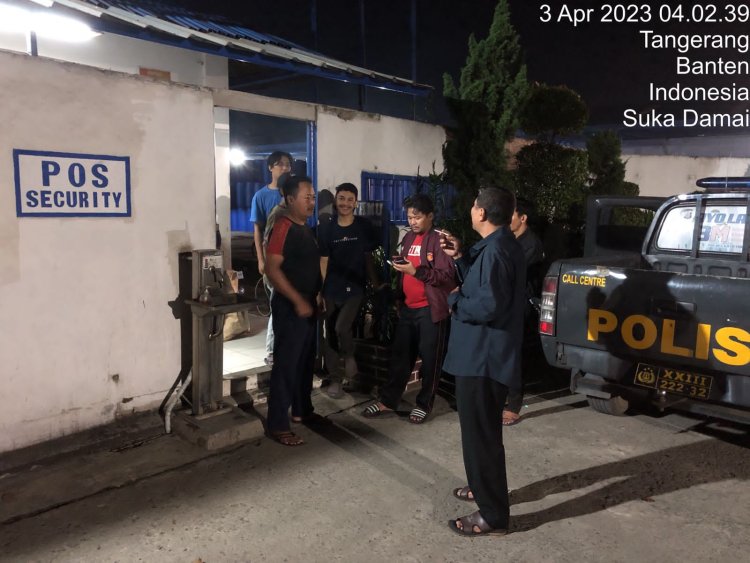 Patroli Personil Polsek Cikupa Berhasil Bubarkan Tauran Remaja Jelang Sahur di Desa Sukadamai Wilkum Cikupa