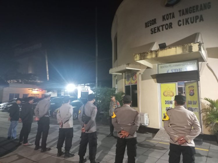 Jakarianta Kanit Binmas Pimpin Apel Ops Cipkon Polsek Cikupa, Sebelum Cek Tahanan dan Patroli Mobile