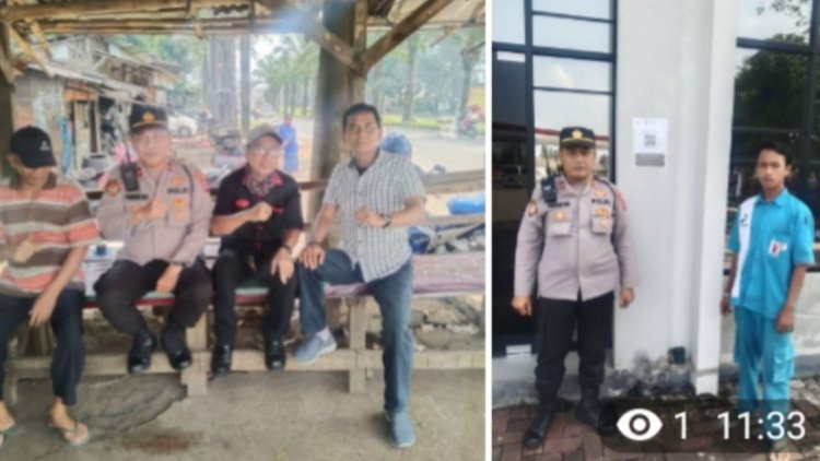 Kanit Samapta dan Kasi Humas Patroli Barcode 10 titik Di Wilayah Hukum Polsek Cikupa