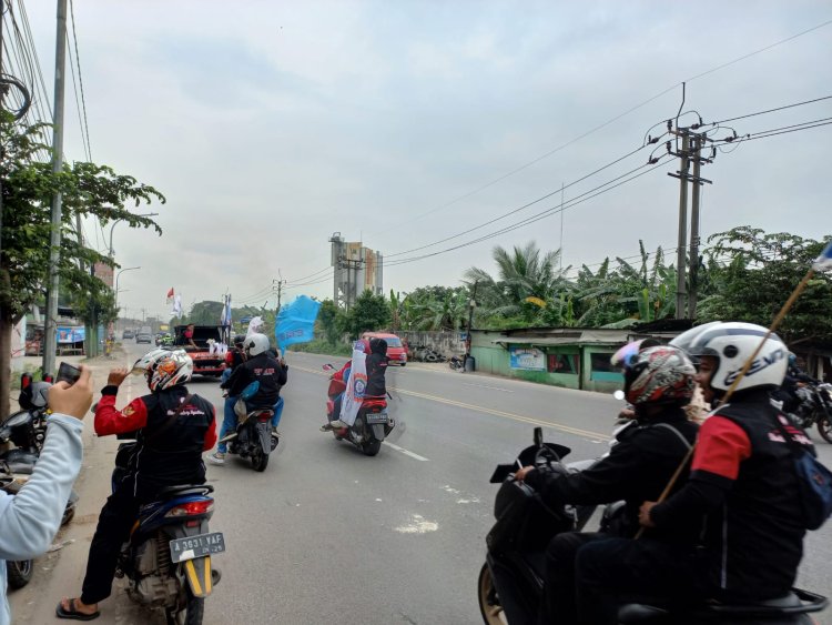 Polsek Cikupa Pengamanan Keberangkatan Massa SP/SB DPC KSPSI Kab. Tangerang (Rustam) dan FSBN KASBI Tangerang dari Darkum Polsek Cikupa ke Gedung DPR RI