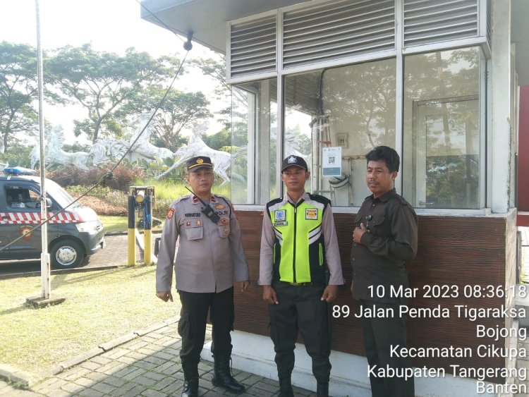 Antisipasi Gangguan Kamtibmas Personil  Polsek Cikupa Polresta Tangerang Polda Banten, Ipda Purwantoro Kanit Samapta Giat Patroli Barcode Dan Patroli Mobile