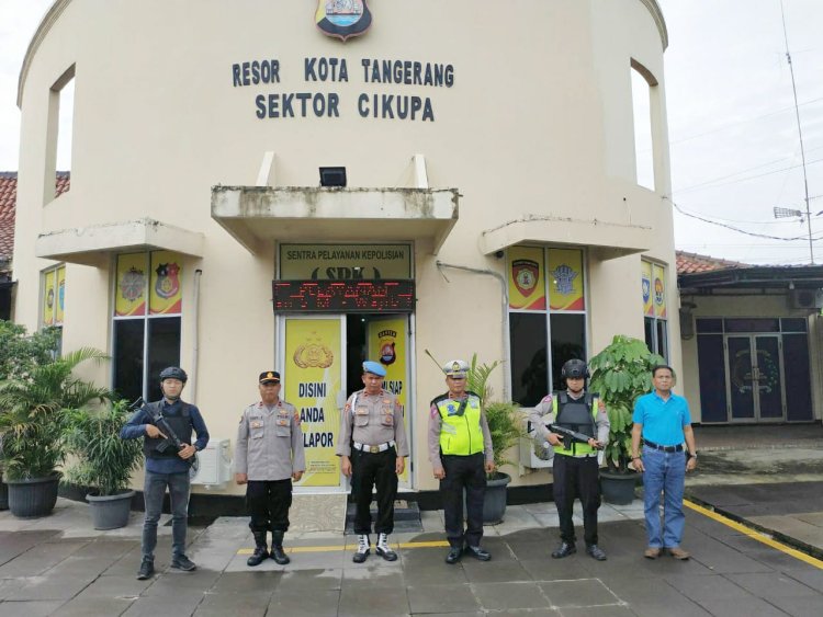 Pawas Kanit Lantas Ipda Udi Muhdi, Lakukan Apel Pagi Bersama Personil Polsek Cikupa Polresta Tangerang 