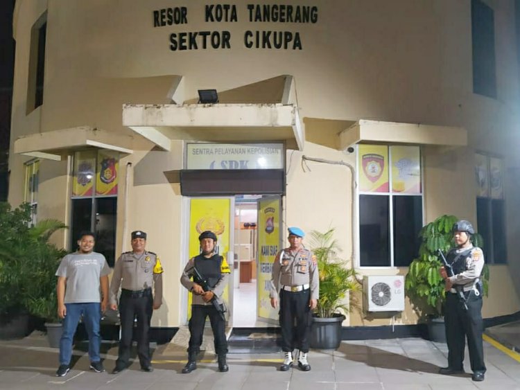 Gelar Apel Cipkon,Antisipasi Guantibmas Personil Polsek Cikupa Polresta Tangerang