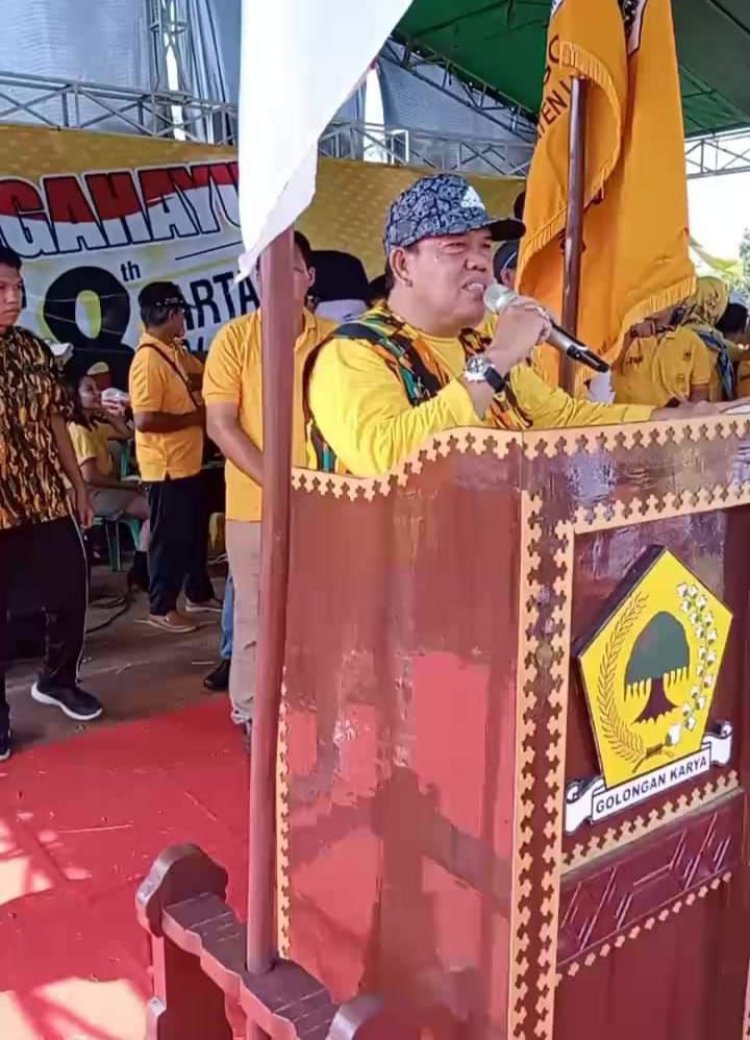 HUT Partai Golkar Ke 58  Lampung Timur Gelar Jalan Sehat dan Donor Darah
