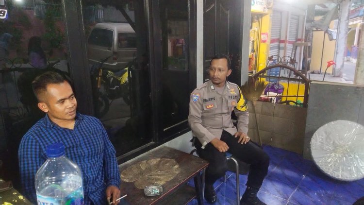 Bhabinkamtibmas Polsek Nanggung Polres Bogor Sambangi masayarakat sampaikan Himbauan Kamtibmas