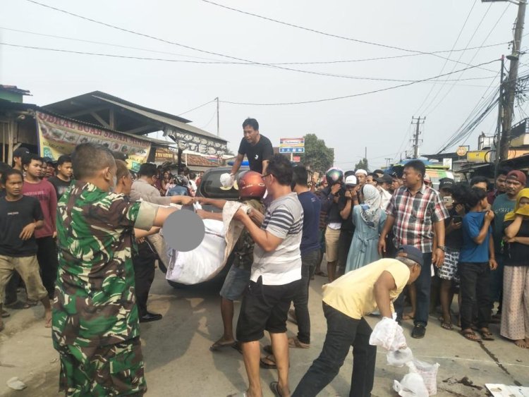 KECELAKAAN LALU LINTAS MENYEBABKAN SEORANG MENINGGAL DUNIA DI RUMPIN BOGOR