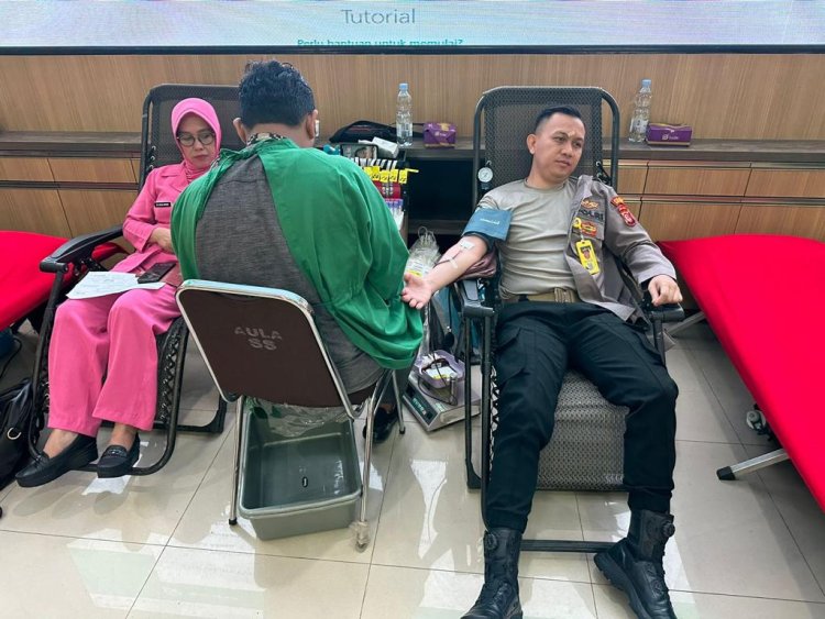 Sambut Hari Bhayangkara Ke 77 Tahun 2023, Polres Bogor Gelar Bhakti Sosial Donor Darah