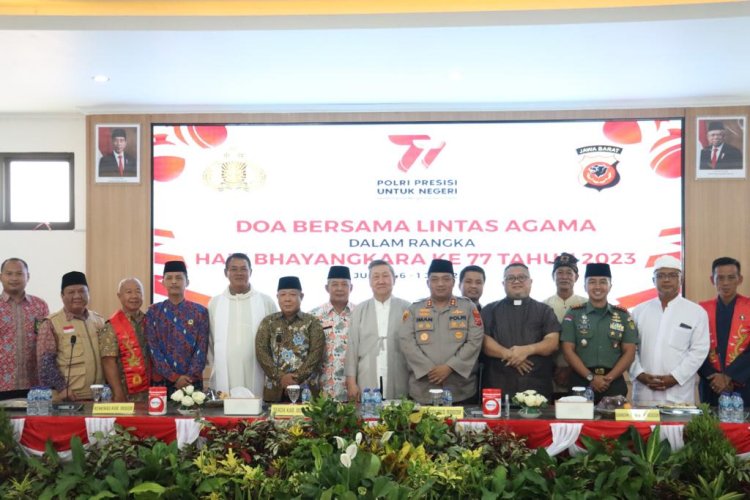 Menyambut HUT Bhayangkara ke 77, Polres Bogor Gelar Do’a Bersama Lintas Agama