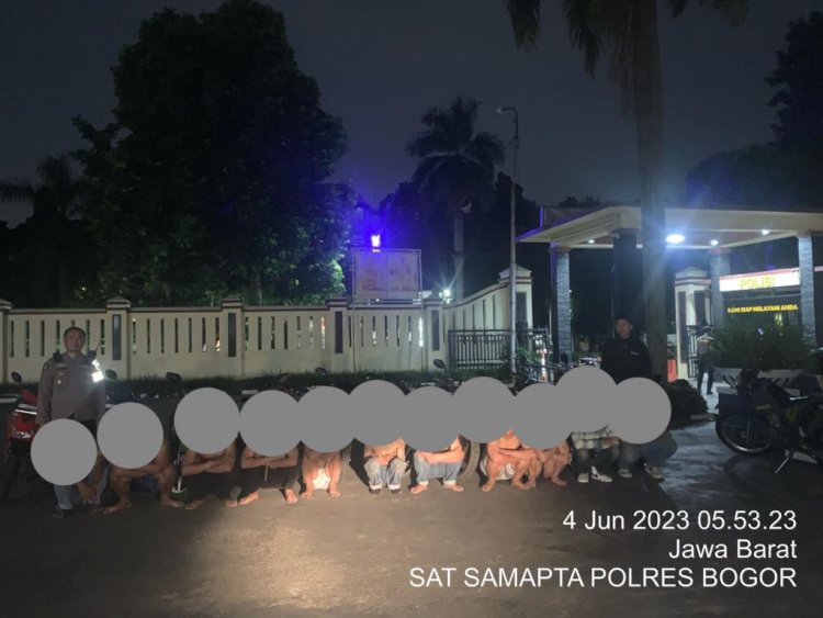 SAT SAMAPTA POLRES BOGOR POLDA JABAR BERHASIL MENGAMANKAN TAWURAN REMAJA DAN GANGSTAR