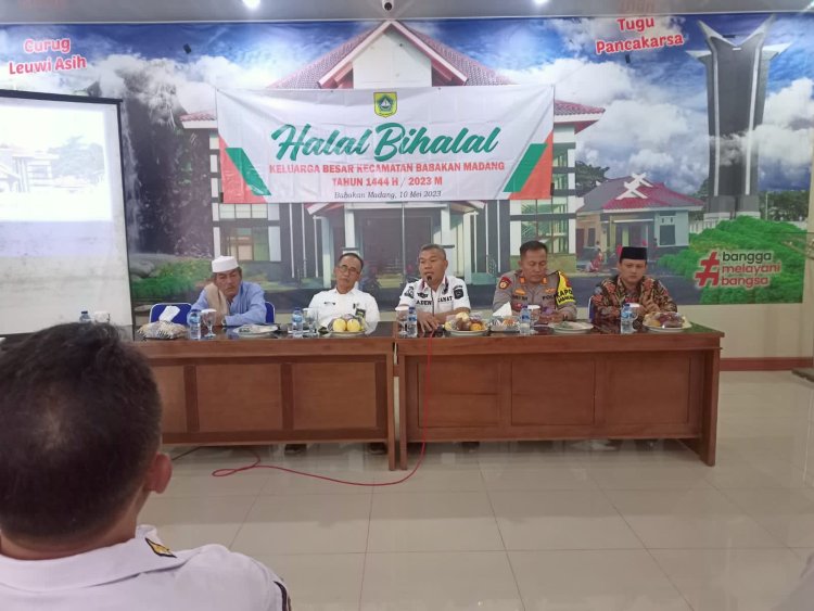 Halal Bihalal Keluarga Besar Kecamatan Babakan Madang dan Pisah Sambut Kapolsek Babakan Madang