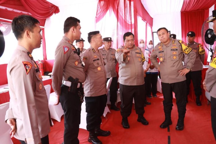 Kapolres Bogor Dampingi Tim Asistenti Polda Jabar Tinjau Pos Pam Lodaya 2023 di Wilayah Hukum Polres Bogor