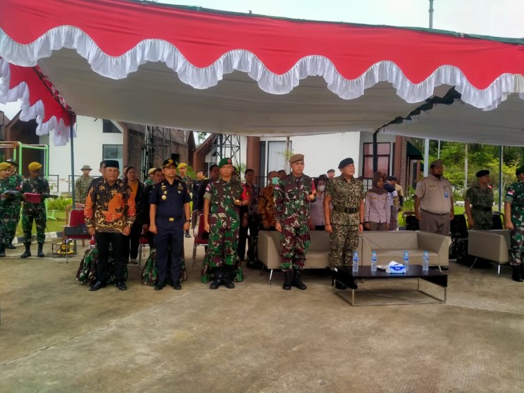 Dansatgas Pamtas Yonif 645/GTY Hadiri Upacara Penutupan Patroli Terkoordinasi TNI-TDM Seri 2/2022