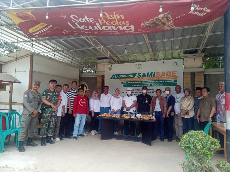 Launching Samisade, Desa kadumanggu Bangun Betonisasi Jalan di dua titik.