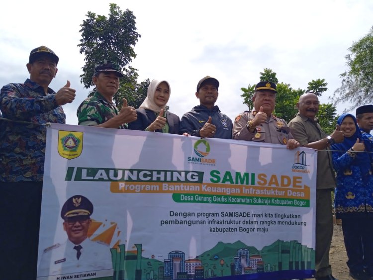 Launcing Samisade 2022 Betonisasi Jalan Desa Gunung Geulis Kecamatan Sukaraja Kabupaten Bogor