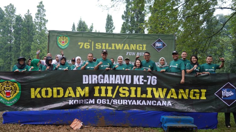 Peringati Hari Jadi Kodam III/Siliwangi KOREM 061/SK Gelar Lomba Fun Run