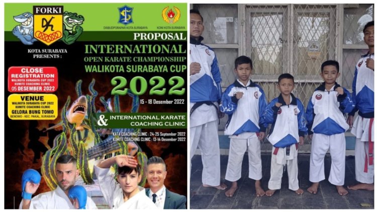 Inkado Way Kanan Ikuti Internasional Open Karate Championship Cup 2022 di Surabaya