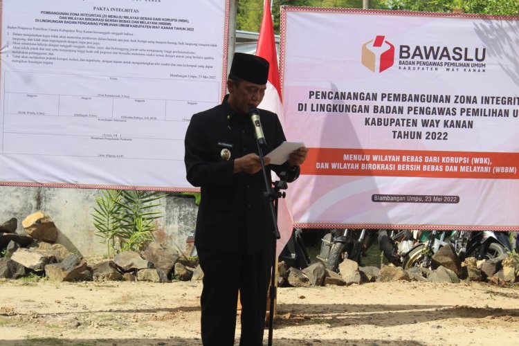 Wabup Ali Rahman Hadiri kegiatan Apel Perencanaan Reformasi Birokrasi dan Zona Integritas Bawaslu Way Kanan.