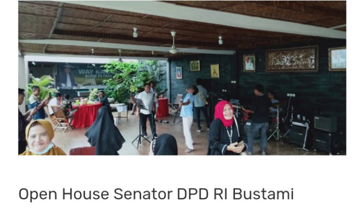 Dalam Rangka Menjalin Silaturahmi,Dr, H. Bustami Gelar Open house Di Way Kanan Dan Bandar Lampung