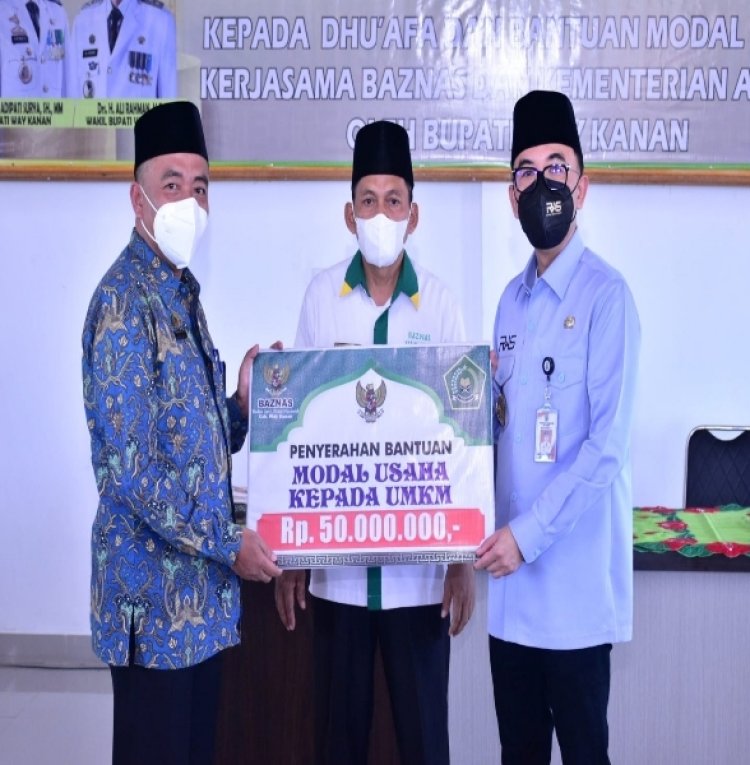 Bupati Way kanan,H.Raden Adipati Surya, S.H.,M.M H. menghadiri Pengukuhan Unit Pengumpulan Zakat (UPZ)