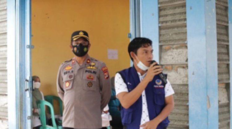 HUT yang ke-10 Partai Nasdem, DPD Partai Nasdem Kabupaten Way Kanan Mengadakan Vaksinasi di Kampung Gunung Katun