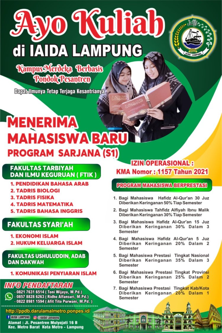 Jaring Mahasiswa Baru, IAIDA Lampung MOU bersama Yayasan Ponpes Nurul Ulum Pringsewu