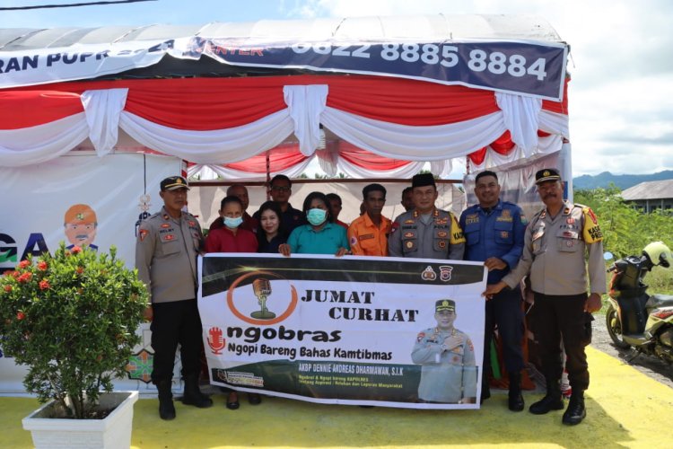 Jumat Curhat Dipos Siaga Idul Fitri, Kapolres Bilang Begini