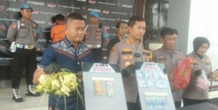 PENGEDAR  UANG PALSU (UPAL)  DI AMANKAN POLRES KARAWANG