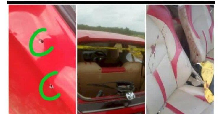 Ditemukan Mobil Honda Brio Warna Merah, Dengan Kondisi Pecah Kaca dan Tembakan di Desa Rejomulyo Jati Agung