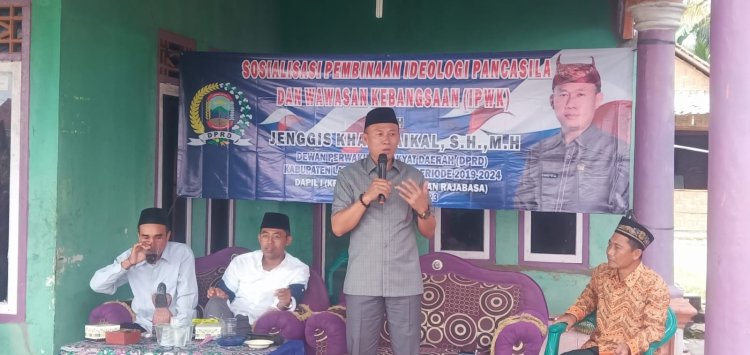 Anggota DPRD Lamsel, Jenggis Khan Haikal, S.H., M.H Gencar Sosialisasikan Pembinaan Ideologi Pancasila dan Wawasan Kebangsaan di Kecamatan Kalianda