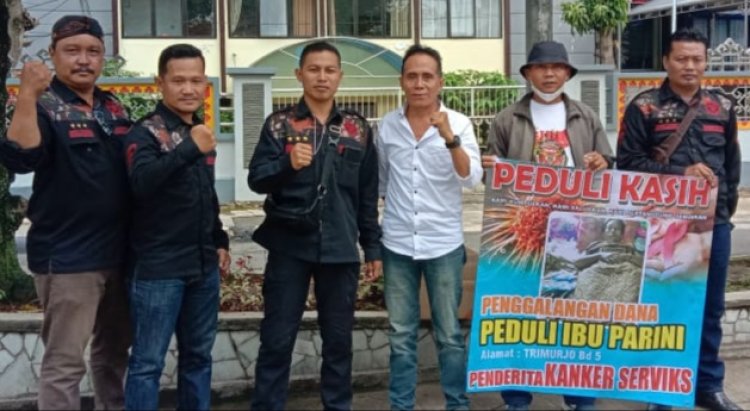 Panji A.B Bersama DPC Ormas Bidik Kota Metro Lakukan Giat Penggalangan Dana Untuk Penderita Kanker Serviks