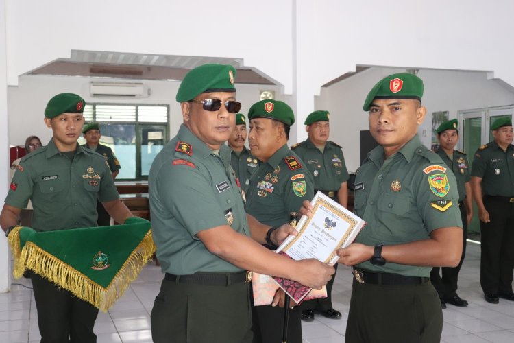 Dandim 0412/LU terima Laporan Korps Raport Purna Tugas, Pindah Satuan Dan Masuk Satuan.