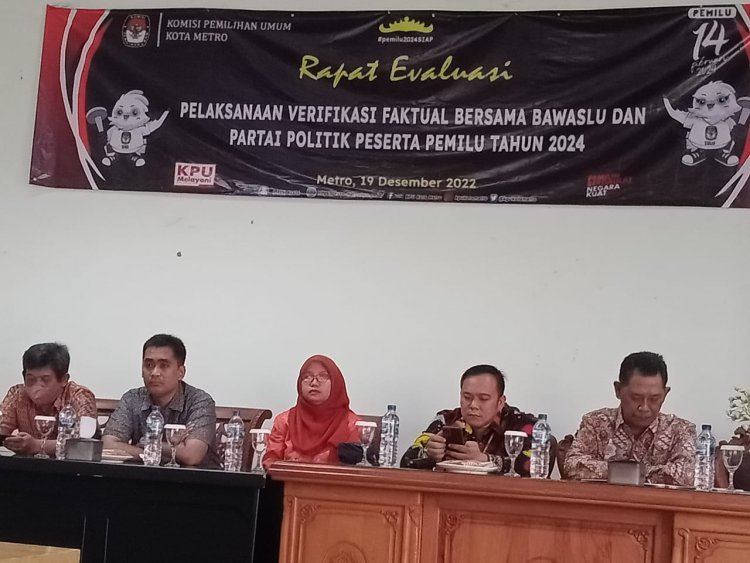 Rapat Evaluasi Faktual Partai Politik Peserta Pemilu Tahun 2024.