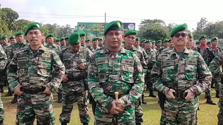 Kodim 0412/Lampung Utara, Menggelar Upacara Peringatan Hari Juang TNI AD Yang Ke-77 Tahun 2022.