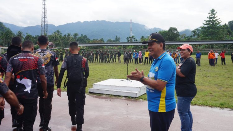 "Jelang Hari Kemerdekaan RI Ke-77" ASN, TNI-Polri Gelar Kerja Bakti Bersama di Lingkungan Stadion Marora