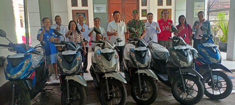 Support Peningkatan Pelayanan Gereja, Pemkab Yapen kembali Salurkan Bantuan 6 Motor Honda, 2 Motor Tempel Yamaha 40 PK